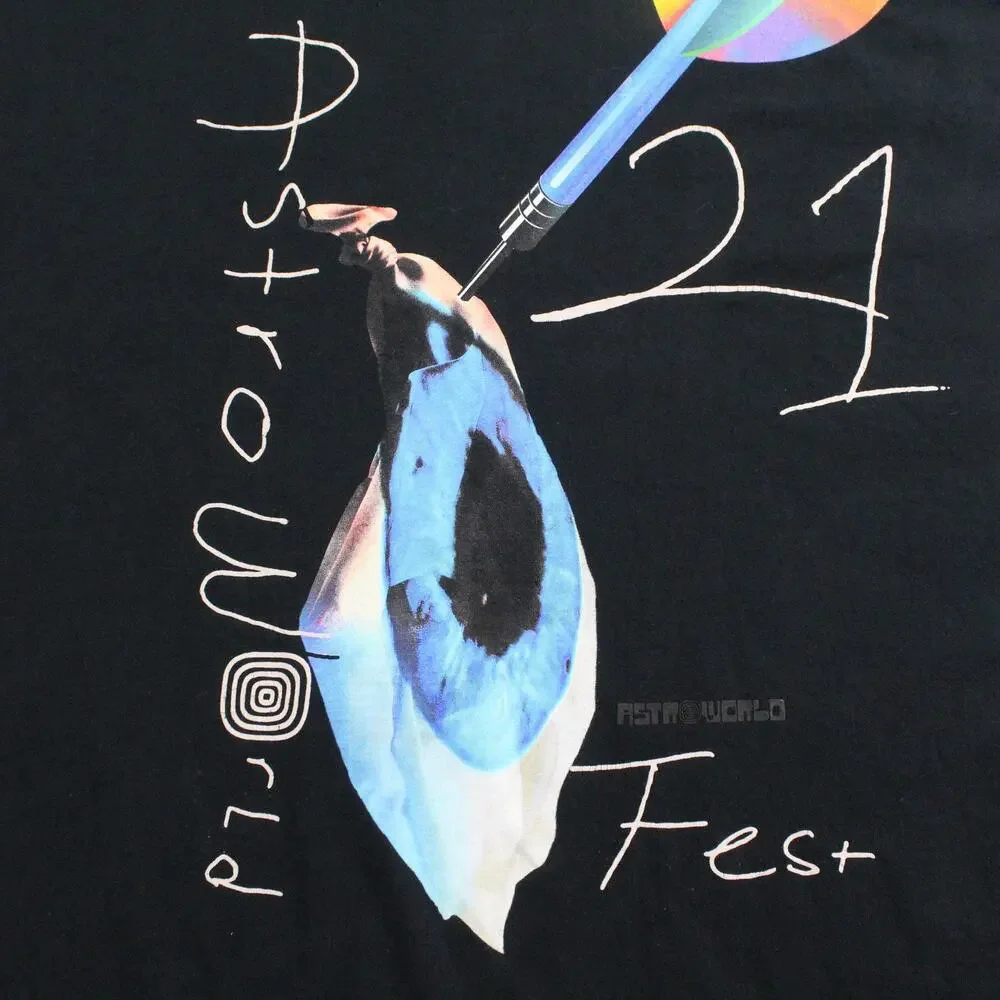 Travis Scott Astroworld Fest Shirt Mens XXL Concert Tee 2021 Graphic Black Music - Picture 5 of 9